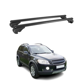 OMAC® - Black Raised Roof Rails Cross Bars
