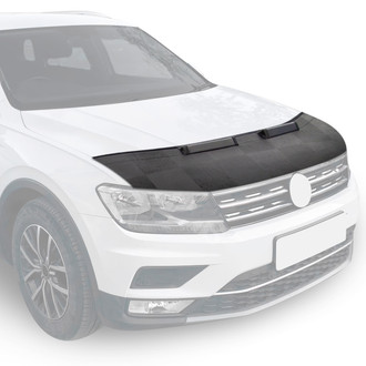 OMAC® - Black Chequered Car Bonnet Mask Hood Bra
