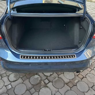 OMAC® - Polished with Black Rear Bumper Sill Cover