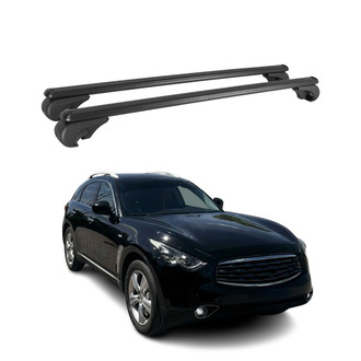 OMAC® - Black Raised Roof Rails Cross Bars