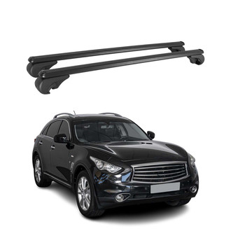 OMAC® - Black Raised Roof Rails Cross Bars