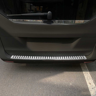 OMAC® - Polished with Black Rear Bumper Sill Cover