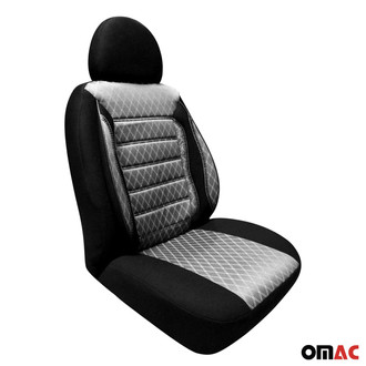 OMAC® - Gray & Black Semi Custom 1st Row Gray & Black Seat Cover Protector