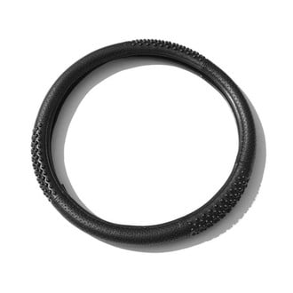 OMAC® - Anti-slip Breathable Leather Steering Wheel Cover, Black Leather Anti-slip Breathable Black Leather Anti-slip Breathable