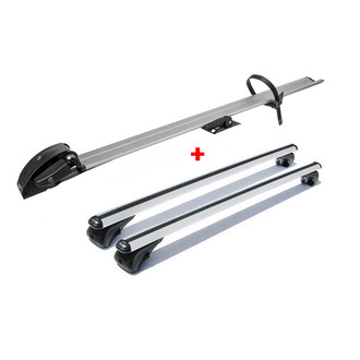 OMAC® - 59" Silver Pro Bike Carrier and Roof Rack Set