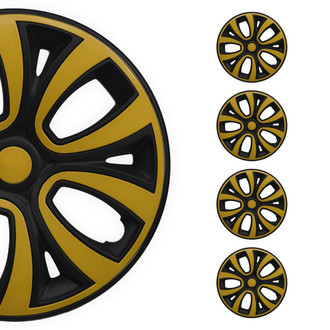 OMAC® - 15" Glossy Black with Yellow Insert Wheel Covers