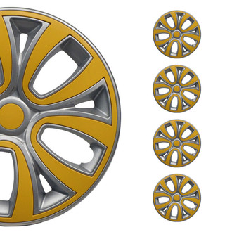 OMAC® - 14" Gray Yellow Matte Wheel Covers
