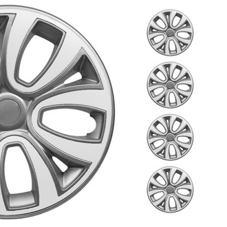 OMAC® - 16" Glossy Grey with White Insert Wheel Covers