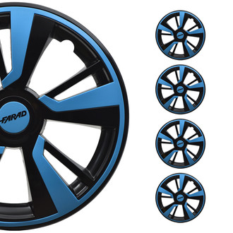 OMAC® - 14" Black with Blue Insert Wheel Covers