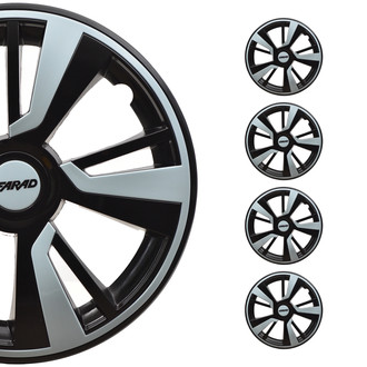 OMAC® - 15" Black with Light Blue Hub Cap Wheel Covers