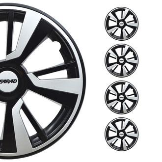 OMAC® - 15" Black with White Insert Wheel Covers