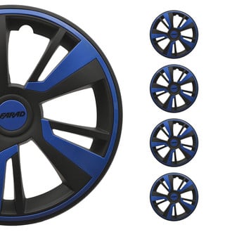 OMAC® - 14" Matt Black and Dark Blue Insert Wheel Covers