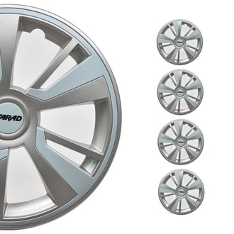 OMAC® - 16" Gray with Light Blue Insert Wheel Covers