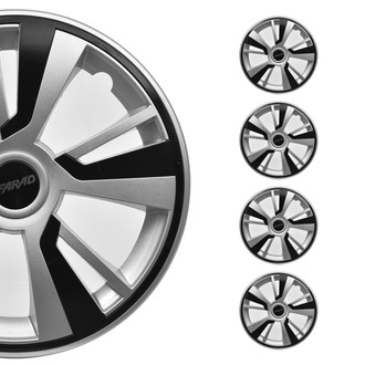 OMAC® - 16" Gray with Black Insert Wheel Covers