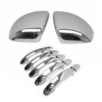 OMAC® - Polished Mirror Covers with Door Handle Covers Set