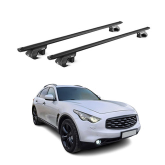 OMAC® - Black Raised Roof Rails Cross Bars