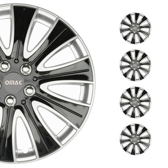 OMAC® - 16" Black Silver Wheel Covers