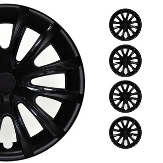 OMAC® - 15" Audi Black Matt Matte Wheel Covers