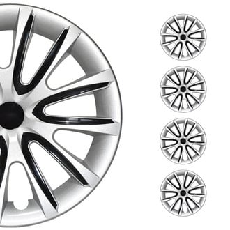 OMAC® U000354 - 15" Mercedes-Benz Gray Black Wheel Covers