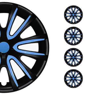 OMAC® - 15" Ford Black Matt Blue Matte Wheel Covers