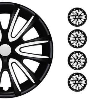 OMAC® - 16" Kia Black Matt White Matte Wheel Covers