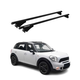 OMAC® - Black Flush-Mounted Roof Rails Cross Bars