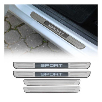 OMAC® - Illuminated Brushed Door Sill Covers with Sport Logo