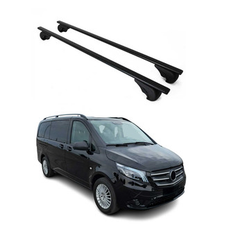 OMAC® - Black Raised Roof Rails Cross Bars