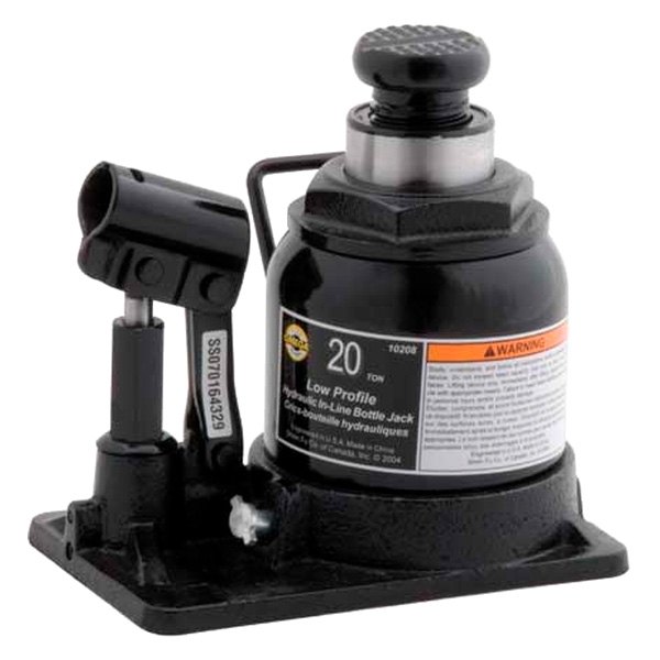 Omega Lift Equipment® - 20 t 6-1/2" to 11-1/4" Short In-Line Hydraulic Bottle Jack