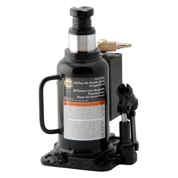 Omega Lift Equipment® - 20 t 9-3/4" to 18-3/4" Air/Hydraulic Bottle Jack