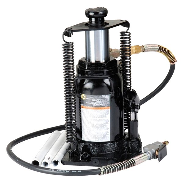 Omega Lift Equipment® - 20 t 9-5/8" to 18-7/8" Air/Hydraulic Bottle Jack with Return Springs