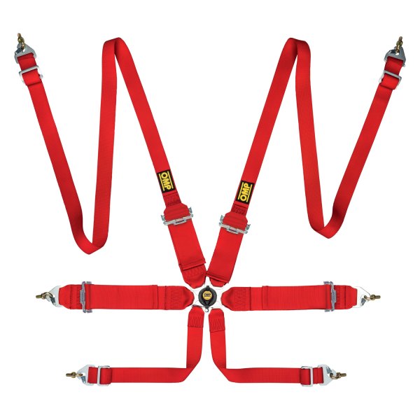 OMP® - 6-Point FIA 8853/2016 Saloon Safety Harness Sets, Red