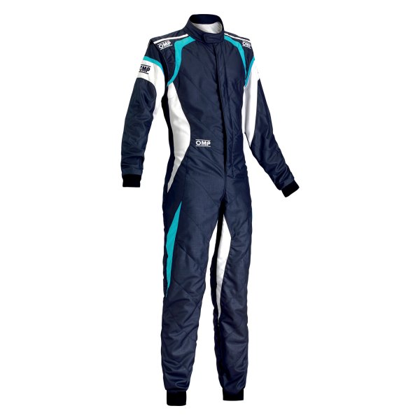OMP® - One EVO 2015 Series Navy Blue/Cyan/White Nomex 46 Racing Suit