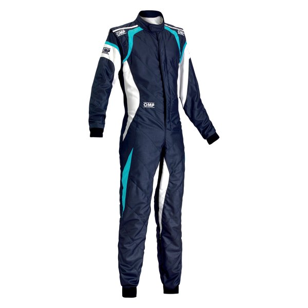 OMP® - One EVO 2015 Series Navy Blue/Cyan/White Nomex 54 Racing Suit