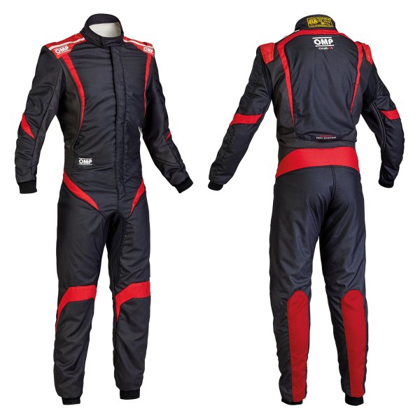 OMP® - One-S1 Series Black with Red 46 Racing Suit