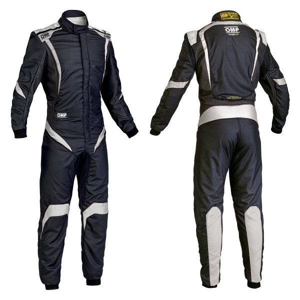 OMP® - One-S1 Series Black with White 48 Racing Suit