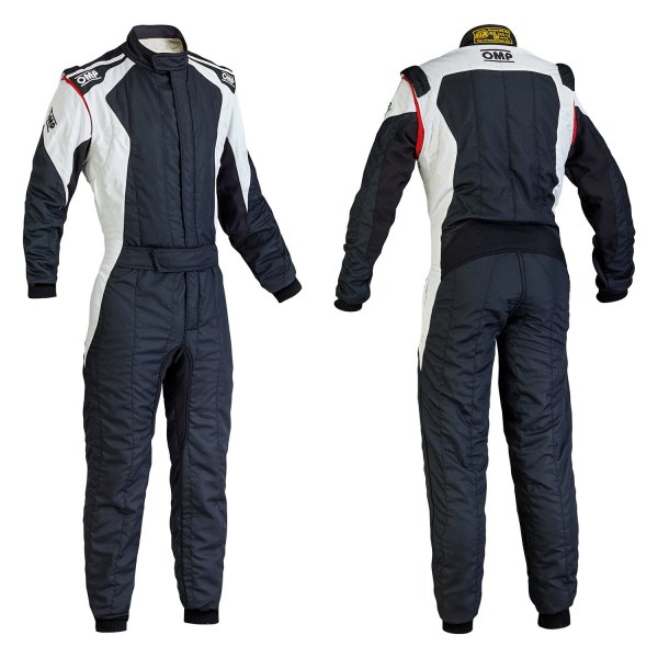 OMP® - First EVO Series Black/White 56 Racing Suit