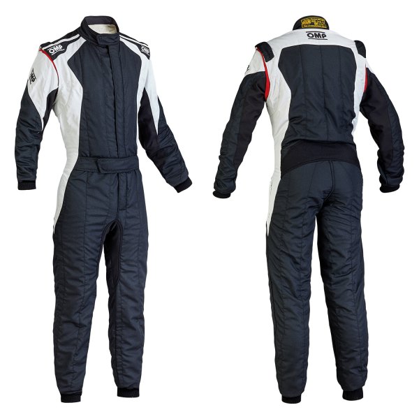 OMP® - First EVO Series Black/White 60 Racing Suit