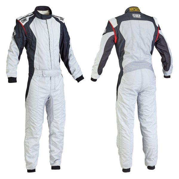 OMP® - First EVO Series Silver/Black 50 Racing Suit