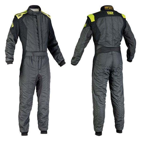 OMP® - First EVO Series Anthracite/Yellow 54 Racing Suit