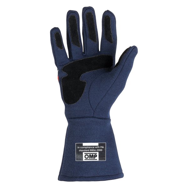 OMP® - Dijon Series Navy Blue Fireproof Fabric L Racing Gloves