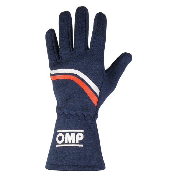OMP® - Dijon Series Navy Blue Fireproof Fabric XL Racing Gloves