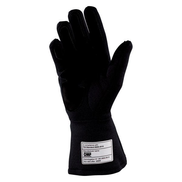 OMP® - Dijon Series Black L Racing Gloves