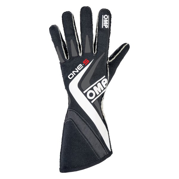 OMP® - One S 2016 Series Black/White/Gray M Racing Gloves