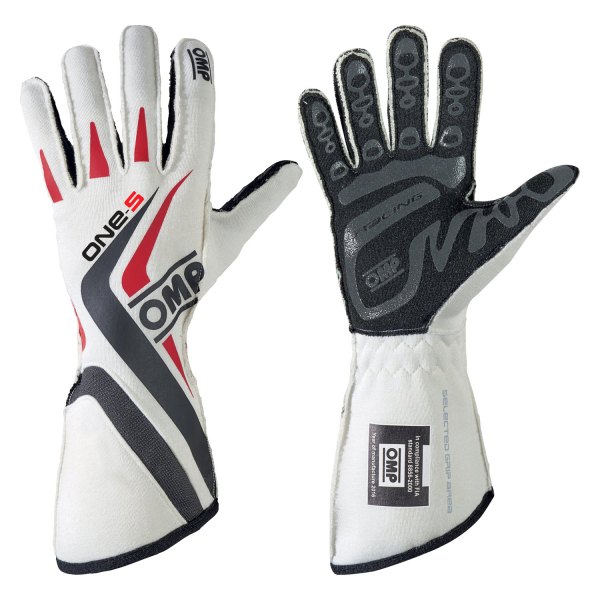 OMP® - One S 2016 Series White L Racing Gloves