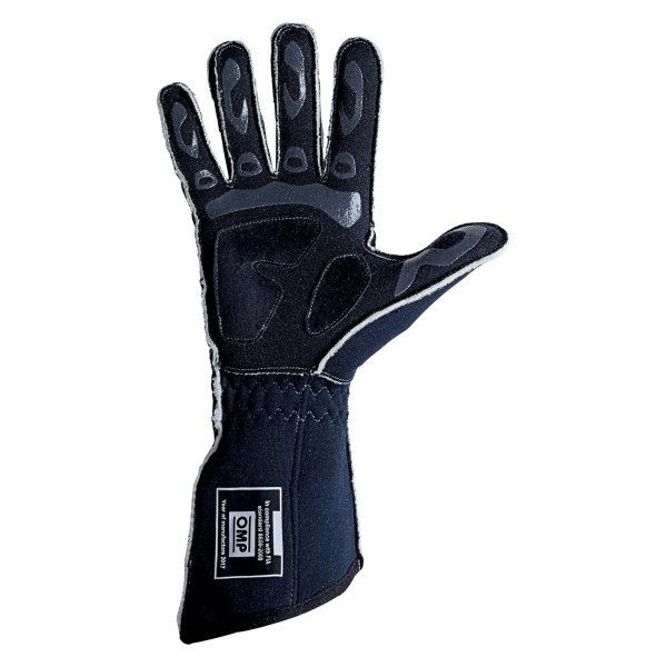 OMP® - Tecnica EVO Series Blue/Cyan Flame Retardant Silicon L Racing Gloves