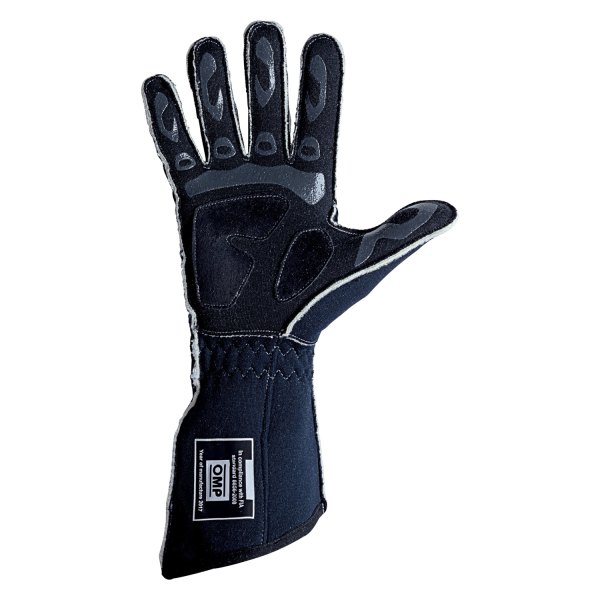 OMP® - Tecnica EVO Series Blue/Cyan Flame Retardant Silicon XL Racing Gloves