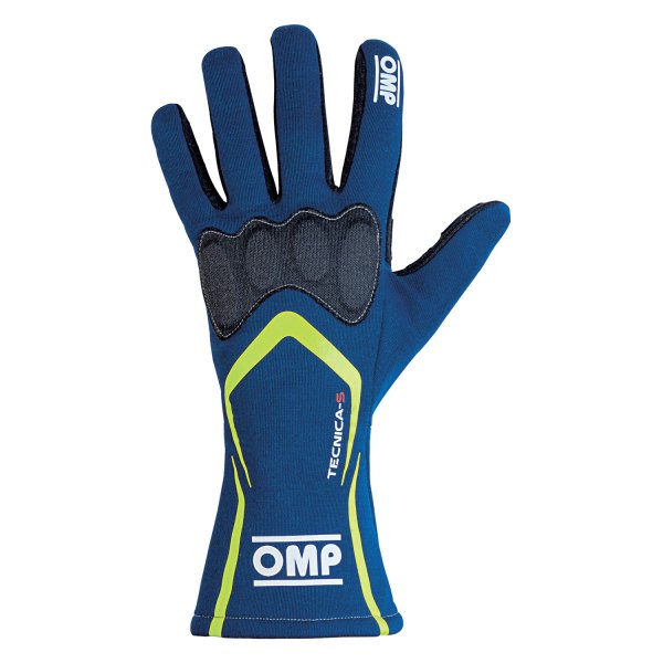 OMP® - Tecnica S Series Blue/Yellow L Racing Gloves