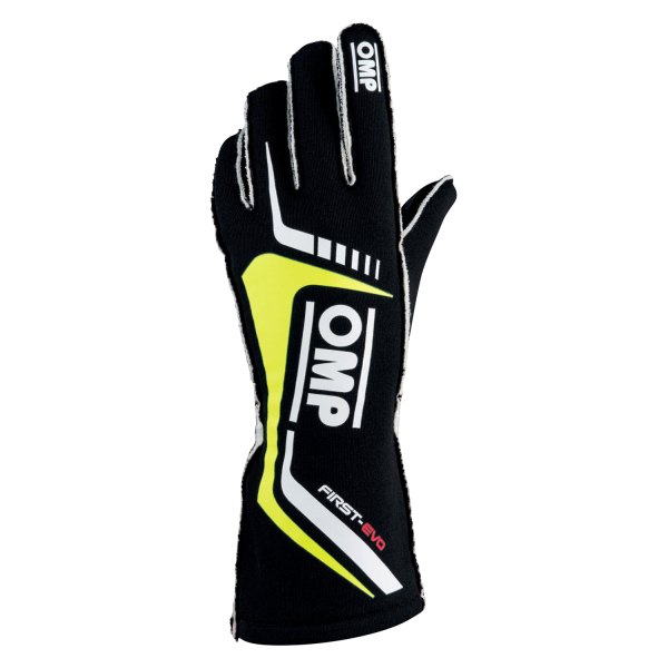 OMP® - First EVO Series Black/Yellow M Racing Gloves