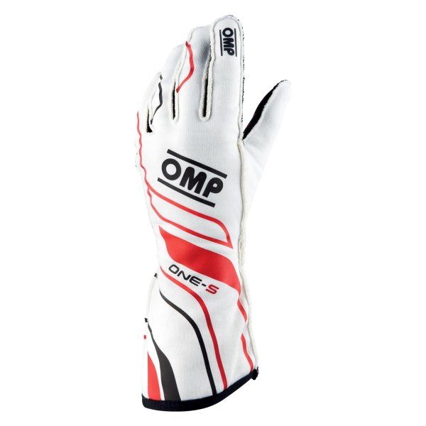 OMP® - One S Series White L Racing Gloves